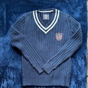 L.O.G.G. by H&M Vintage-Inspired V-Neck Sweater with Emblem